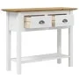 BODO solid pine wood console table brown 91x35x74 cm by vidaXL, Side tables - Ref: Foro24-355072, Price: 100,10 €, Discount: %