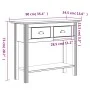 BODO solid pine wood console table brown 91x35x74 cm by vidaXL, Side tables - Ref: Foro24-355072, Price: 100,10 €, Discount: %