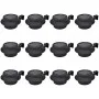 Lámparas solares para valla exterior 12 uds LED negro de vidaXL, Iluminación de exterior - Ref: Foro24-277122, Precio: 80,77 ...