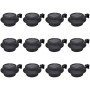 Lámparas solares para valla exterior 12 uds LED negro de vidaXL, Iluminación de exterior - Ref: Foro24-277122, Precio: 77,56 ...
