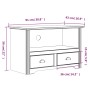 Mueble de TV 2 cajones BODO madera de pino gris 91,5x44,5x56 cm de vidaXL, Muebles TV - Ref: Foro24-355076, Precio: 103,90 €,...