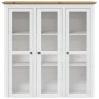 Armario con puertas de vidrio BODO madera de pino blanco marrón de vidaXL, Aparadores - Ref: Foro24-355078, Precio: 283,27 €,...