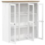 Armario con puertas de vidrio BODO madera de pino blanco marrón de vidaXL, Aparadores - Ref: Foro24-355078, Precio: 283,27 €,...