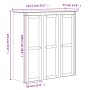 Armario con puertas de vidrio BODO madera de pino blanco marrón de vidaXL, Aparadores - Ref: Foro24-355078, Precio: 283,27 €,...