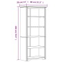 Librería BODO 5 estantes madera maciza pino marrón 80x38x180 cm de vidaXL, Librerías y estanterías - Ref: Foro24-355081, Prec...