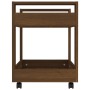 Carrito de escritorio contrachapada marrón roble 60x45x60 cm de vidaXL, Carros e islas - Ref: Foro24-816607, Precio: 43,90 €,...