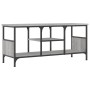 Mueble TV hierro y madera contrachapada gris Sonoma 100x35x45cm de vidaXL, Muebles TV - Ref: Foro24-831801, Precio: 50,76 €, ...