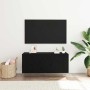 Conjunto de mueble de TV Roble Negro 100 x 30 x 41 cm en Muebles TV | Comprar online en Foru.es