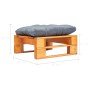 Otomana de palets de jardín con cojín gris madera marrón miel de vidaXL, Otomanas de exterior - Ref: Foro24-277441, Precio: 6...