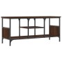 Mueble TV hierro madera contrachapada roble marrón 100x35x45 cm de vidaXL, Muebles TV - Ref: Foro24-831802, Precio: 52,33 €, ...