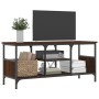 Mueble TV hierro madera contrachapada roble marrón 100x35x45 cm de vidaXL, Muebles TV - Ref: Foro24-831802, Precio: 52,33 €, ...
