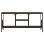 Mueble TV hierro madera contrachapada roble marrón 100x35x45 cm de vidaXL, Muebles TV - Ref: Foro24-831802, Precio: 52,33 €, ...