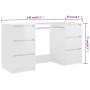 Escritorio de madera contrachapada blanco brillo 140x50x77 cm de vidaXL, Escritorios - Ref: Foro24-800816, Precio: 227,38 €, ...