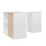 Escritorio de esquina contrachapada blanco brillo 145x100x76 cm de vidaXL, Escritorios - Ref: Foro24-801095, Precio: 248,09 €...