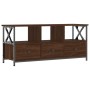 Mueble TV hierro madera contrachapada roble marrón 102x33x45 cm de vidaXL, Muebles TV - Ref: Foro24-831792, Precio: 78,13 €, ...