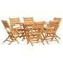 Juego de comedor de jardín 7 piezas madera maciza de teca de vidaXL, Conjuntos de jardín - Ref: Foro24-3155014, Precio: 555,9...