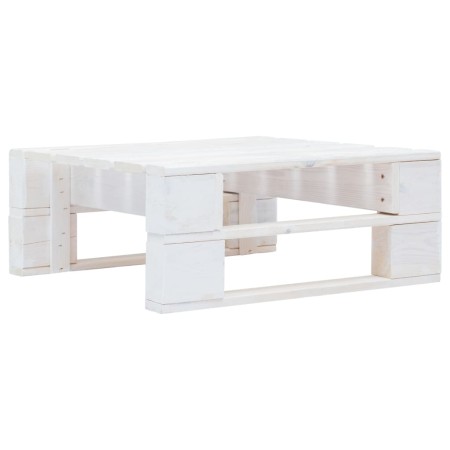 Otomana de palés para jardín madera blanco de vidaXL, Otomanas de exterior - Ref: Foro24-45758, Precio: 55,30 €, Descuento: %
