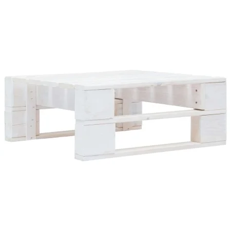 Weißer Gartenpaletten-Hocker aus Holz von vidaXL, Hocker für den Außenbereich - Ref: Foro24-45758, Preis: 49,48 €, Rabatt: %