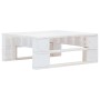 Otomana de palés para jardín madera blanco de vidaXL, Otomanas de exterior - Ref: Foro24-45758, Precio: 55,30 €, Descuento: %