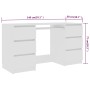Escritorio de madera contrachapada blanco 140x50x77 cm de vidaXL, Escritorios - Ref: Foro24-800810, Precio: 193,13 €, Descuen...