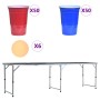 Mesa de beer pong plegable con tazas y bolas de 240 cm de vidaXL, Mesas de beer pong - Ref: Foro24-3056793, Precio: 138,65 €,...