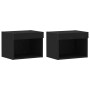 Conjunto de mueble de TV 2 pcs Roble Negro 40 x 30 x 30 cm en Muebles TV | Comprar online en Foru.es