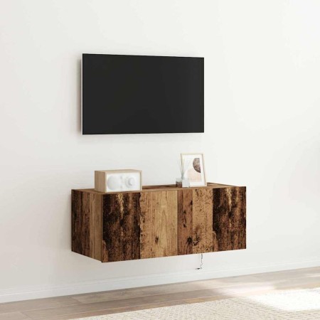 Mueble de TV Montado en la Pared Madera Vieja 80 x 35 x 31 cm en Muebles TV | Comprar online en Foru.es