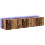 Mueble de TV Montado en la Pared 2 pcs Madera Vieja en Muebles TV | Comprar online en Foru.es