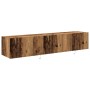 Mueble de TV Montado en la Pared 2 pcs Madera Vieja en Muebles TV | Comprar online en Foru.es