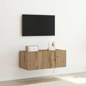 Mueble de TV Montado en la Pared Roble artesanal en Muebles TV | Comprar online en Foru.es