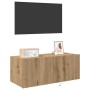 Mueble de TV Montado en la Pared Roble artesanal en Muebles TV | Comprar online en Foru.es
