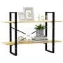 Estantería de 2 niveles madera maciza de pino 100x30x70 cm de vidaXL, Librerías y estanterías - Ref: Foro24-806472, Precio: 4...