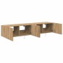 Mueble de TV Montado en la Pared 2 pcs Roble artesanal en Muebles TV | Comprar online en Foru.es