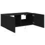 Mueble de TV Montado en la Pared Roble Negro 80 x 35 x 31 cm en Muebles TV | Comprar online en Foru.es