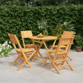 5-piece solid teak wood garden dining set by vidaXL, Garden sets - Ref: Foro24-3155020, Price: 382,00 €, Discount: %