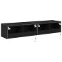 Mueble de TV Montado en la Pared 2 pcs Roble Negro en Muebles TV | Comprar online en Foru.es