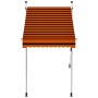Toldo manual retráctil naranja y marrón 100 cm en Toldos | Comprar online en Foru.es