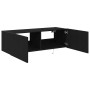 Mueble de TV Montado en la Pared 2 pcs Roble Negro en Muebles TV | Comprar online en Foru.es