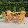 Juego de comedor para jardín 5 piezas madera maciza de teca de vidaXL, Conjuntos de jardín - Ref: Foro24-3155037, Precio: 404...