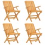 Juego de comedor para jardín 5 piezas madera maciza de teca de vidaXL, Conjuntos de jardín - Ref: Foro24-3155037, Precio: 404...