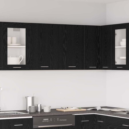 Mueble colgante con estante Lyon Roble Negro 80 x 31 x 60 cm en Armarios de cocina | Comprar online en Foru.es