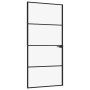 Puerta de interior vidrio templado y aluminio negro 93x201,5 cm de vidaXL, Puertas para el hogar - Ref: Foro24-153660, Precio...