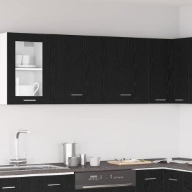 Mueble colgante Lyon 2 pcs Roble Negro 50 x 31 x 60 cm en Armarios de cocina | Comprar online en Foru.es