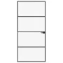 Interior door made of tempered glass and black aluminum, measuring 93x201.5 cm. by vidaXL, Doors for the home - Ref: Foro24-1...