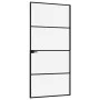 Interior door made of tempered glass and black aluminum, measuring 93x201.5 cm. by vidaXL, Doors for the home - Ref: Foro24-1...