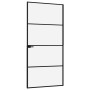 Puerta de interior vidrio templado y aluminio negro 93x201,5 cm de vidaXL, Puertas para el hogar - Ref: Foro24-153660, Precio...