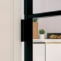 Puerta de interior vidrio templado y aluminio negro 93x201,5 cm de vidaXL, Puertas para el hogar - Ref: Foro24-153660, Precio...