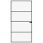 Puerta interior vidrio templado y aluminio negro 102x201,5 cm de vidaXL, Puertas para el hogar - Ref: Foro24-153661, Precio: ...