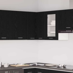 Mueble colgante con estante Lyon Roble Negro 57 x 57 x 60 cm en Armarios de cocina | Comprar online en Foru.es