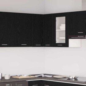 Mueble colgante con estante Lyon Roble Negro 57 x 57 x 60 cm en Armarios de cocina | Comprar online en Foru.es